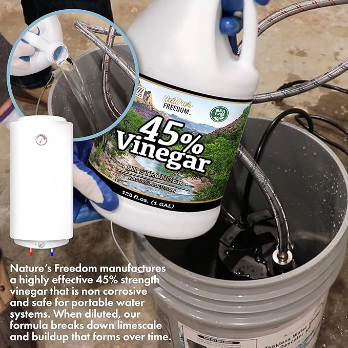 Nature's Freedom 45% High Strength Vinegar with Funnel