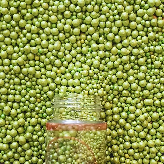 Confect Love Disco Balls Decorative Pearl Sprinkles, Metallic Lime Green, Cake Decorating Balls | Vegan, Gluten-Free, Soy-Free, Dairy-Free, Palm Oil-Free – 4.2 Oz