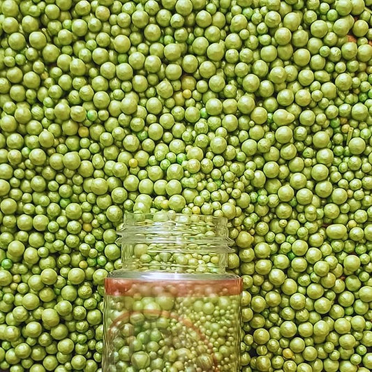 Confect Love Disco Balls Decorative Pearl Sprinkles, Metallic Lime Green, Cake Decorating Balls | Vegan, Gluten-Free, Soy-Free, Dairy-Free, Palm Oil-Free – 4.2 Oz