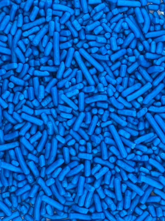 Blue Sprinkles for Baking Cakes, Cupcakes, Cookie Decorations, Ice Cream and Donut Toppings Edible Decorating Baking Supplies - 4 oz package (Blue)