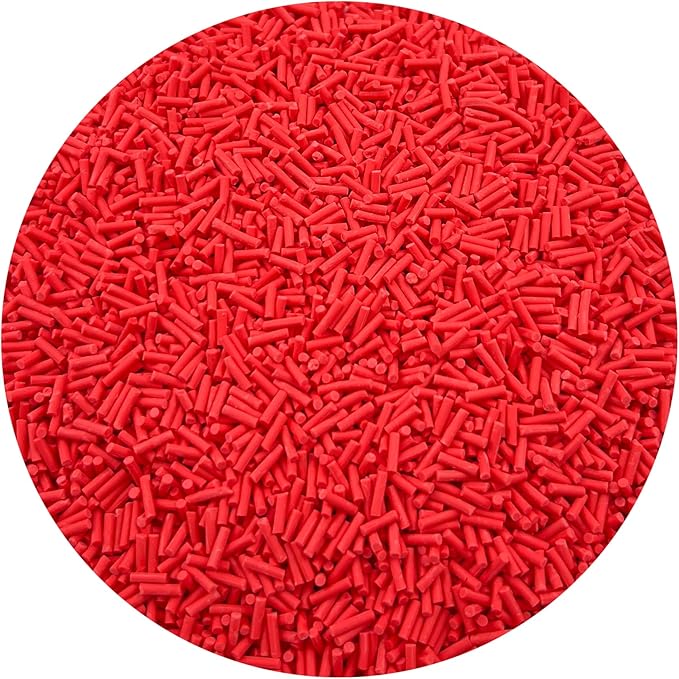 150g Fake Sprinkles Resin Sprinkles Clay Sprinkles Fake Candy Sprinkles Polymer Sprinkles Polymer Clay Slices for Resin Nail Slime Scrapbook DIY Art Crafts Making(230-red)
