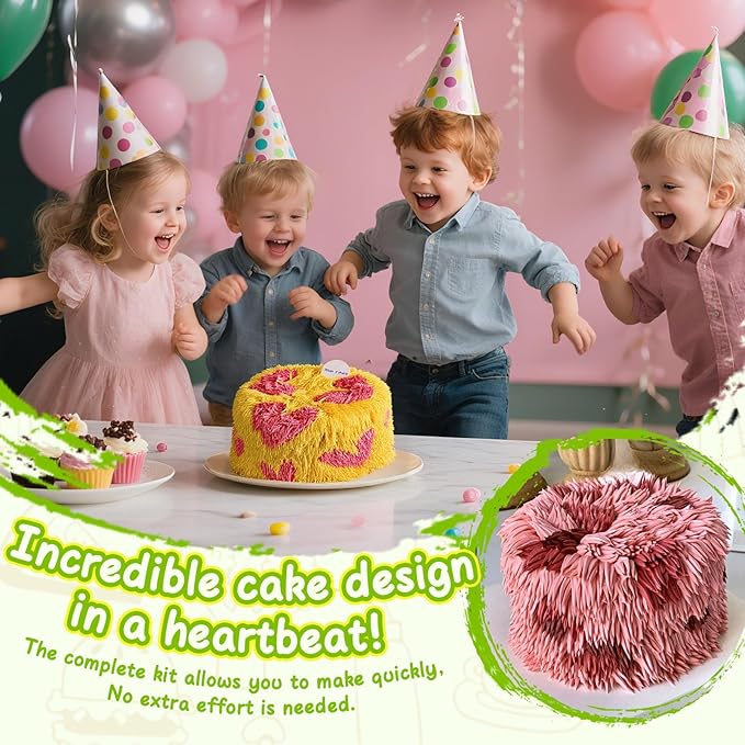 Suuker 3 Pieces Grass Piping Tips Set,Cake Decorating Tips, Frosting Icing Tips for Cupcakes, Cake, Cookie and Decorating（233 234 29）