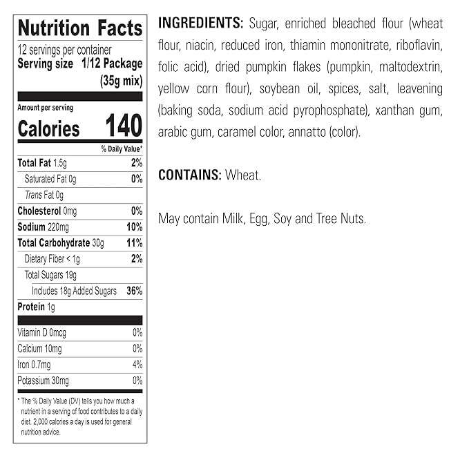 Krusteaz Baking Mix, Pumpkin Spice Quick Bread Mix, Made with Real Pumpkin & No Artificial Flavors, 15 Ounce Box (Pack of 2)