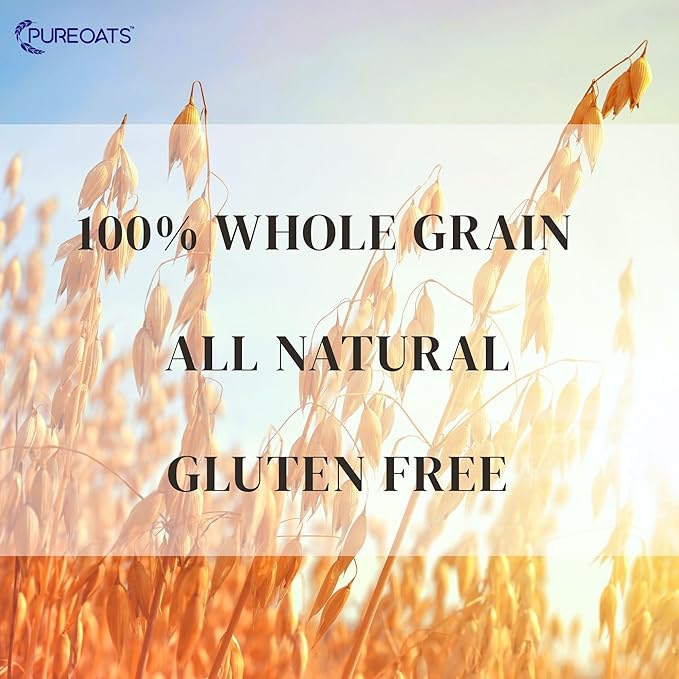 PureOats Gluten Free Oat Flour (4Lb Bag) 100% Whole Grain, Vegan, Allergen Free for Healthy breakfast and more