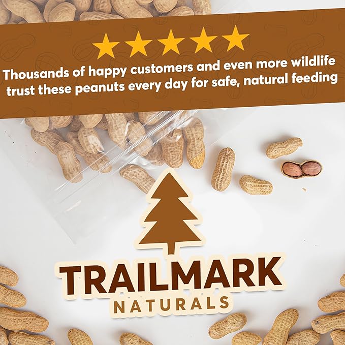 2 LB - Raw Peanuts For Squirrels, Raw In Shell Peanuts For Birds and Wildlife- Squirrel Food, Wild Bird Seed - Grown in The USA