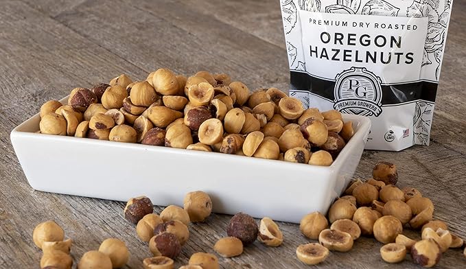 Oregon Farm To Table Hazelnuts from Premium Growers - Dry Roasted - Natural Roasted – Kosher Certified - 1 LB bag