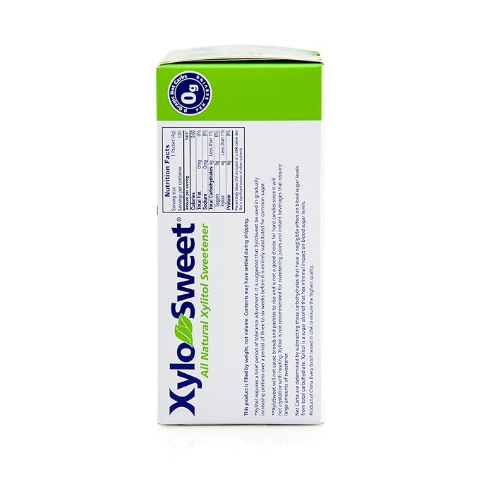 Xlear XyloSweet Plant Sourced Xylitol Sweetener - Pure Natural Sugar Substitute, Granules, Non-GMO, Gluten-Free, 100 Packets (Pack of 2)
