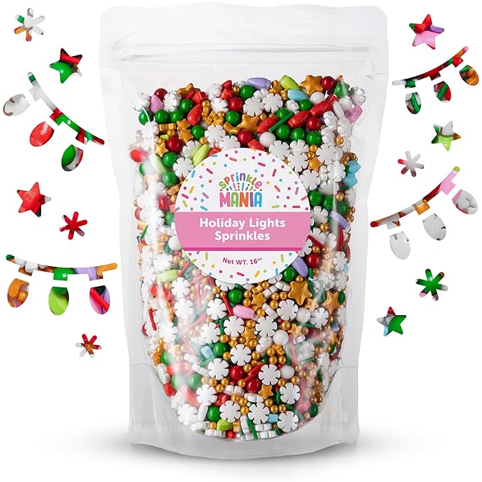 Sprinklemania Decorative Sprinkles (16, Holiday Lights)