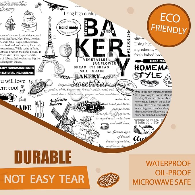 10" x 10" Food Paper Sheets (100 Pack) - Premium Deli Paper Sheets - Greaseproof Liners for Food Boats - Pre Cut Sandwich Wrappers - Food Basket Sheets for Baking, BBQ, Picnic, Festival
