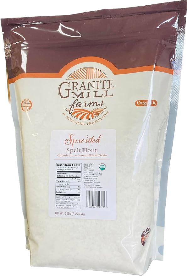 Granite Mill Farms Sprouted Organic Spelt Flour, 5 lb