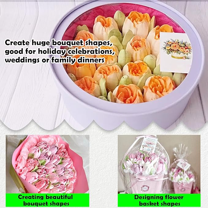 Hendiy Russian Piping Tips, Extra Large Russian Piping Tips Stainless Steel Flower Frosting Nozzles for Decorating, Cake Decorating Tips for Kitchen, LBN065