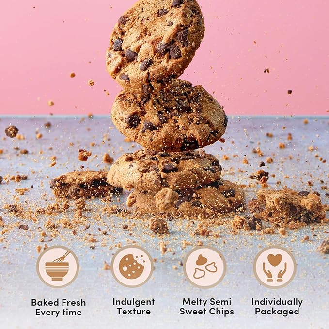 Valentines Day Gift Box of Gourmet Banana Bread and Chocolate Chip Cookies by Sweetness Central, Baked Fresh, 4 Banana Breads & 6 Chocolate Chip Cookies, Individually Wrapped to Arrive Moist