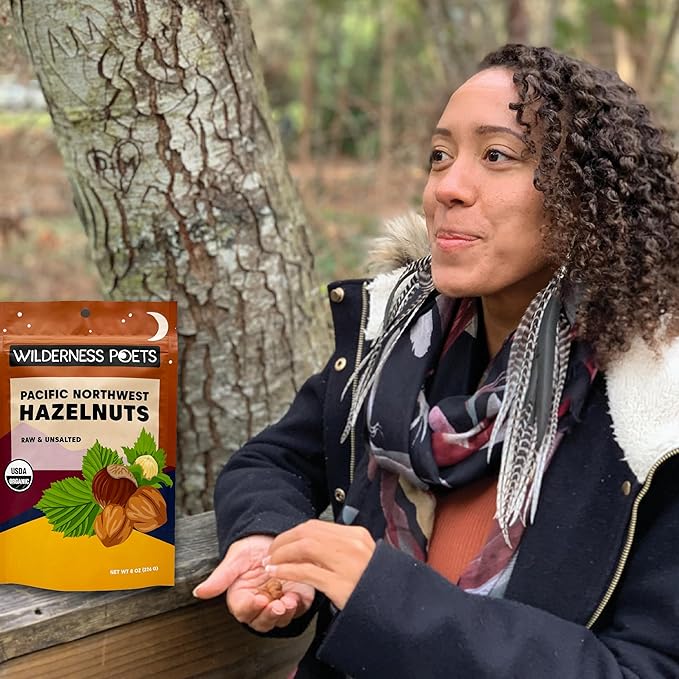 Wilderness Poets, Organic, Pacific Northwest-Grown Hazelnuts - Raw, Whole Nuts with Skins, No Shells. Bulk Size (80 Ounce - 5 Pound)