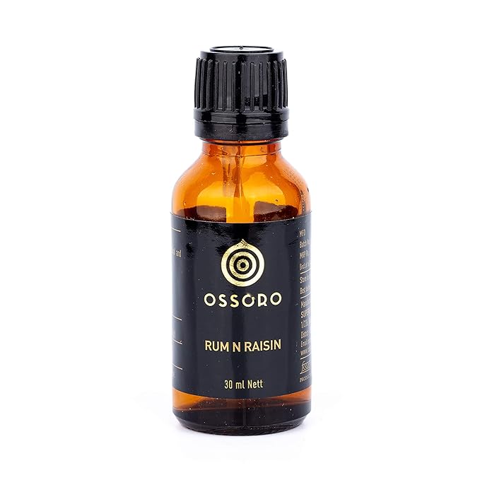 Ossoro Essence Rum N Raisin Food Flavour with No Sugar Added, Non-GMO, Gluten-Free Flavors Perfect for Cakes, Snacks, Ice creams, Candies, Baking