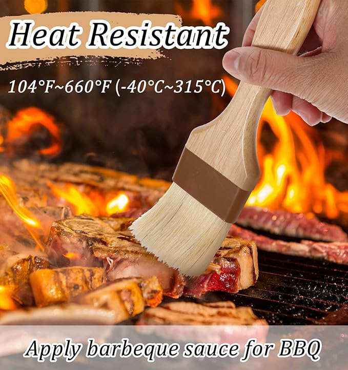 2Pcs Basting Brush for Cooking, Cooking Brush for Oil and Sauce, Suitable for Oil Sauce Kitchen Baking Tools