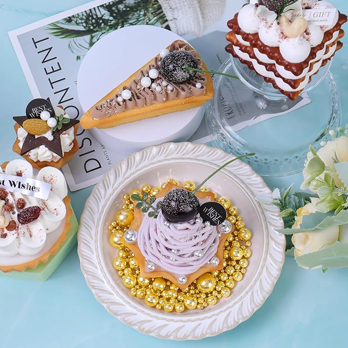 White Pearl Sprinkles for Cake Decorating, Pearl Sprinkles in Mix Sizes 130g/4.6oz, Baking Cupcakes, Donuts, Macarons Baking Toppings, Wedding Celebration Birthday Party Supplies