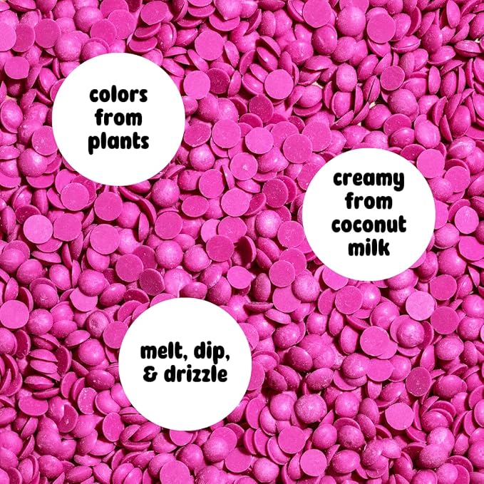 Supernatural Dye-Free Melting Morsels, Pink - Plant-Based, Vegan, Kosher, No Artificial Colors, 6oz