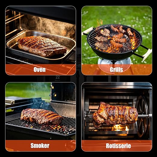 Meater Thermometer Wireless, 2 Probes Bluetooth Meat Thermometer, 572°F Heat Resistance WIFI Smart Thermometer Accuracy of ±0.5°F, LCD Display Wireless Thermometer for Grilling, Oven Smoker, Air Fryer