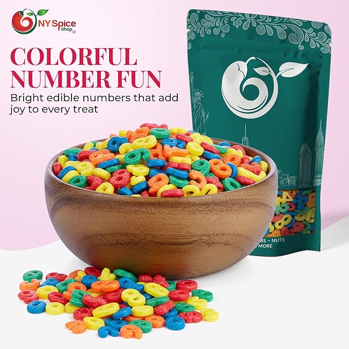 NY Spice Shop Sprinkles (3 Pound, Rainbow Number Sprinkles)