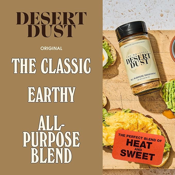 Desert Dust All-Purpose Seasoning – Smoky, Earthy & Sweet with Organic Date Sugar | Versatile Rub for Steak, Chicken, Fish, Veggies & More | Gourmet BBQ & Grilling Spice Blend (24oz, Original)