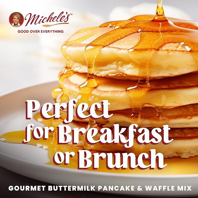 Michele’s Gourmet Buttermilk Waffle and Pancake Mix, 16 oz | Perfect for Mini Pancakes | Just Add Water for Fluffy Pancakes & Waffles | Ideal Gift for Foodies & Breakfast Lovers