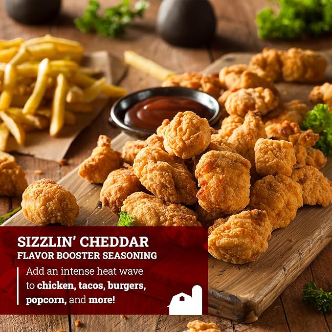 Hoosier Hill Farm Sizzlin' Cheddar Seasoning, Flavor Boosters, 8oz (Pack of 1)