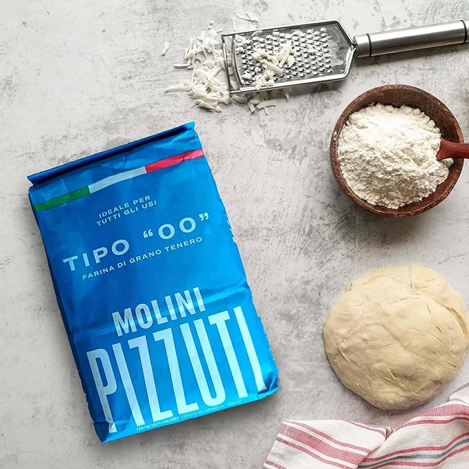 Molini Pizzuti Italian Tipo “00” Soft Wheat Flour – 1kg Bag – Ultra-Fine for Pizza Dough, Pasta, Bread & Pastry – Ideal for Home and Professional Baking