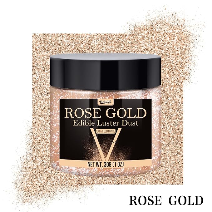 Edible Glitter - 30g / 1oz Luster Dust Edible Glimmer Powder for Sparkling Drinks, Foods, Wine, Cake - Food Grade Shimmer Dust Powder for Baking, Beverage, Cookies Decoration
