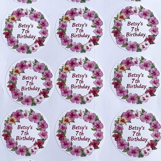 Custom Stickers for Weddings, Birthdays & Businesses - Personalized Labels with Your Logo - Waterproof, Fade and Heat Resistant - Pack of 100-1000 (Wreath O, 3 Inch)