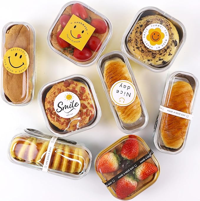 10oz Mini Cake Pans With Lids 50 Pack Aluminum Foil Square Brownie Baking Cups,Disposable Loaf Pans With Lids and Spoons Stickers,Large Cupcake Pans Muffin Tins Cake Container(Black)