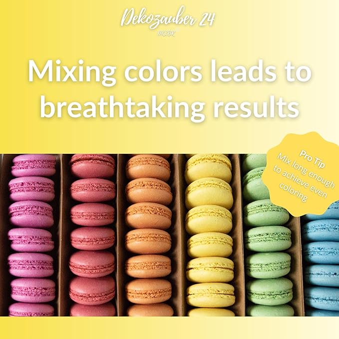 Dekozauber24 Natural yellow food coloring, 0.35oz edible powder, dye free, vegan, plant based and gluten free color for baking