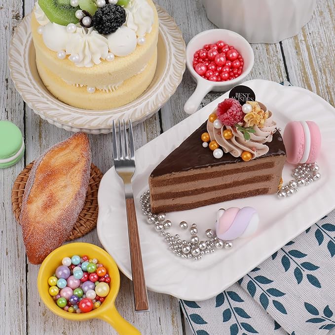Sprinkles for Cake Decorating, Silver Pearl Sprinkles Mix for Birthday Cake Cupcake Cookie Baking Ice Cream Toppings