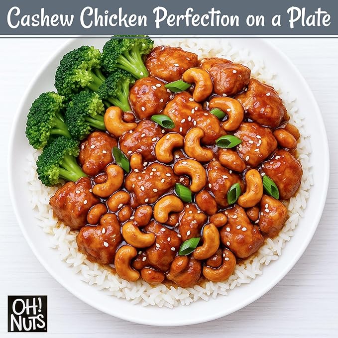 Oh! Nuts Cashews Roasted Salted - 2 lb - Oven Dry Roasted Cashews - Packed in New York Zip-Seal Bag for Exceptional Freshness