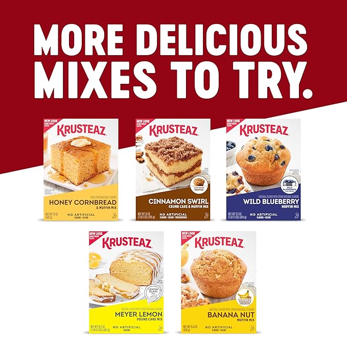Krusteaz Cranberry Orange Muffin Mix, Contains Cranberries with Orange Zest 18.6 Ounce (Pack of 2)