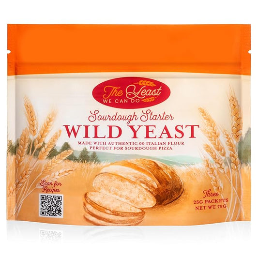 Wild Yeast Sourdough Starter-Three 25g Packages Included! Use 1 Now and 2 For Back-up!