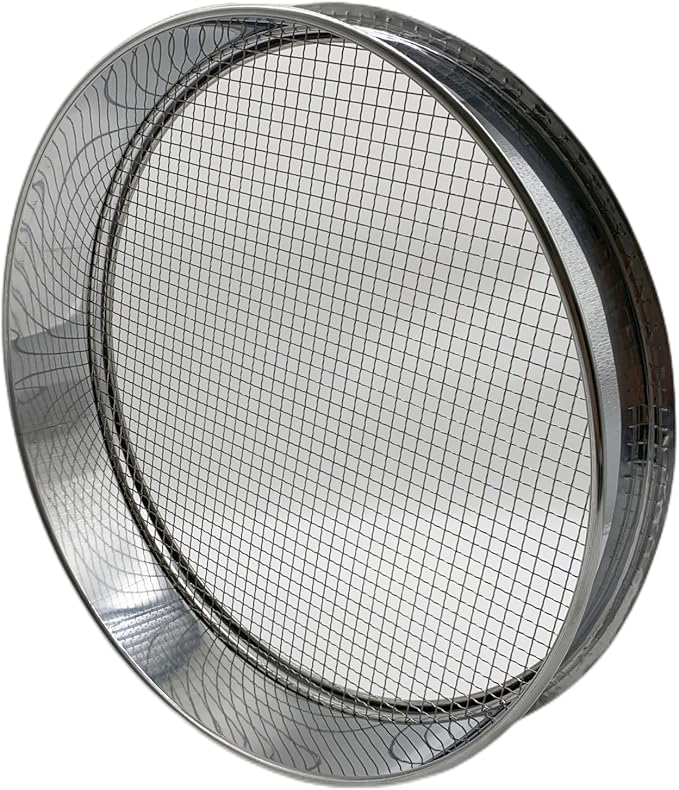 Soil Sieve for Garen -12 inches Soil Sifter for Rocks Compost-Sifting pan (1/4”Mesh Screen)