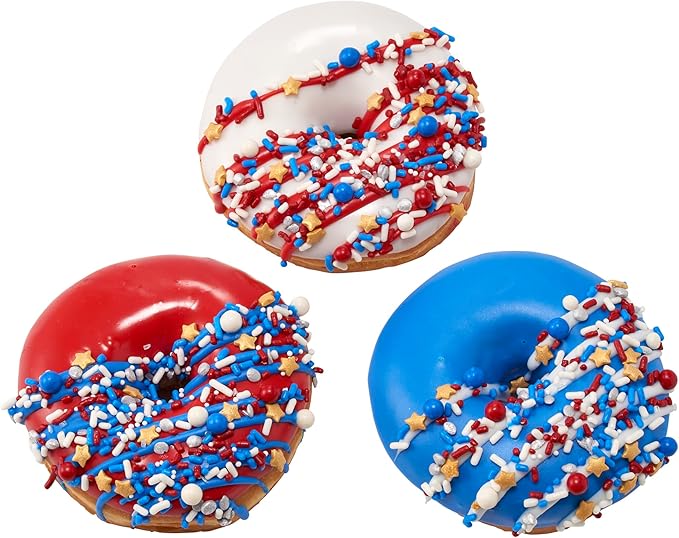 DECOPAC Firecracker Deluxe Fusion Mix, 26oz, Fancy Patriotic Candy Sprinkles in Handheld Container, Edible Sprinkles For Celebration Cakes, Cupcakes, Cookies and Donuts, Red, White, and Blue