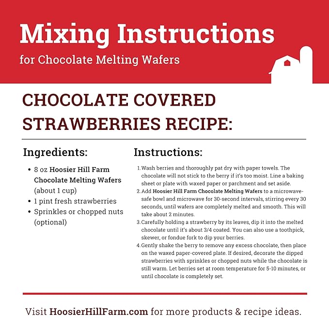 Hoosier Hill Farm Chocolate Melting Wafers, 2LB (Pack of 1)