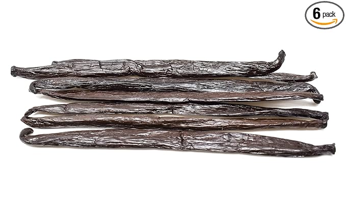 Slofoodgroup - Gourmet Vanilla from Tahiti - Real Tahitian Vanilla Bean Pods - 6 Count - For Cooking, Baking, and Vanilla Extract
