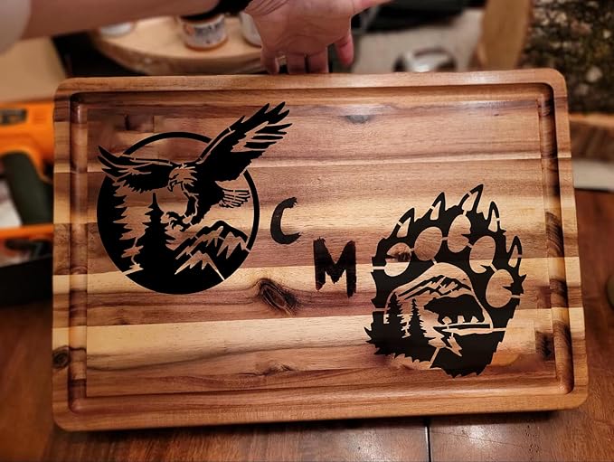 Forest Animal Stencils Bear Deer Stencils for Wood Burning Reusable Wildlife Mountain Pine Tree Stencil for Painting on Wood Wall Fabrics DIY Crafts