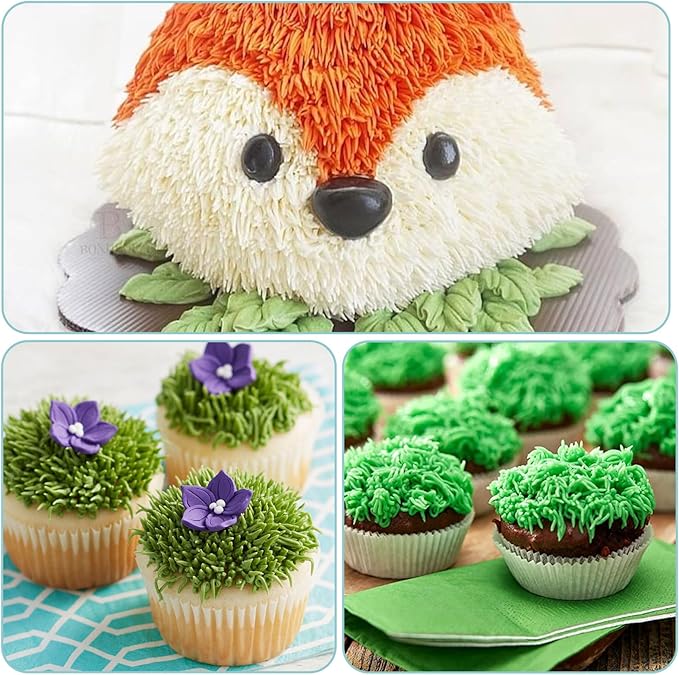 3 PCS Grass Icing Piping Tips, Large Piping Tips for Cake Decorating, Frosting Kit with 233 234 29 Decorating Tip for Frosting, Multi-opening