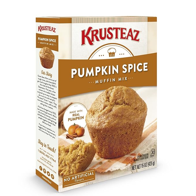 Krusteaz Pumpkin Spice Muffin Mix, 15 oz (Pack of 1)