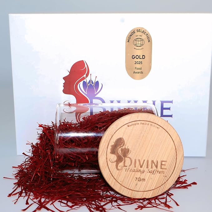 Saffron Threads - 100% Fresh, Pure from Afghanistan - Premium Award Winner Red Threads for Cooking Spanish Rice Paella & Risotto, Golden Milk, Tea & More - Divine Healing Saffron, 7g
