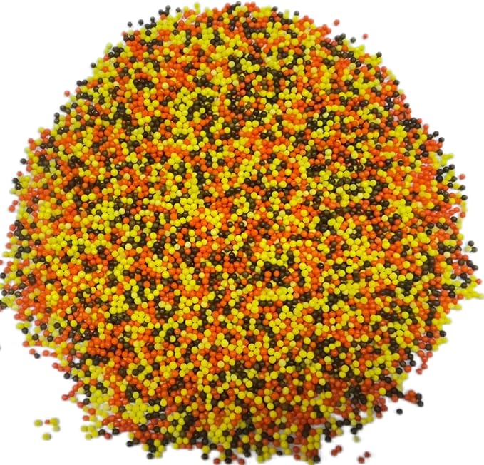 Gevog 2MM Fall Pearls Sprinkles Mixing Edible Cake Cupcake Sprinkles for Thanksgiving Party Baking Cupcake Cookie Ice Cream Decoration Supplies 110g/ 3.88oz