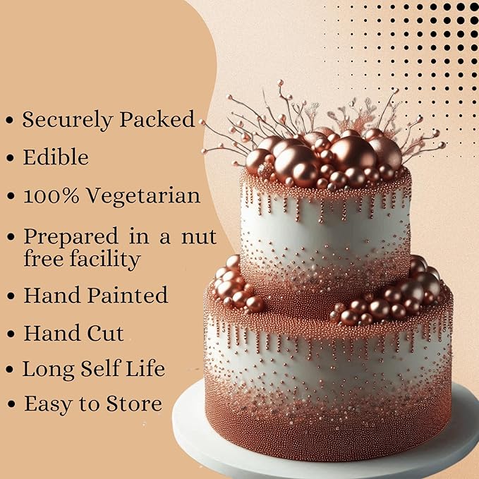 Confect Bronze Sprinkles – Edible Sprinkles for Cake, Cupcake, Cookie & Dessert Decoration | Vegan, Gluten-Free, Soy-Free, Dairy-Free, Palm Oil-Free- 4.2 Oz