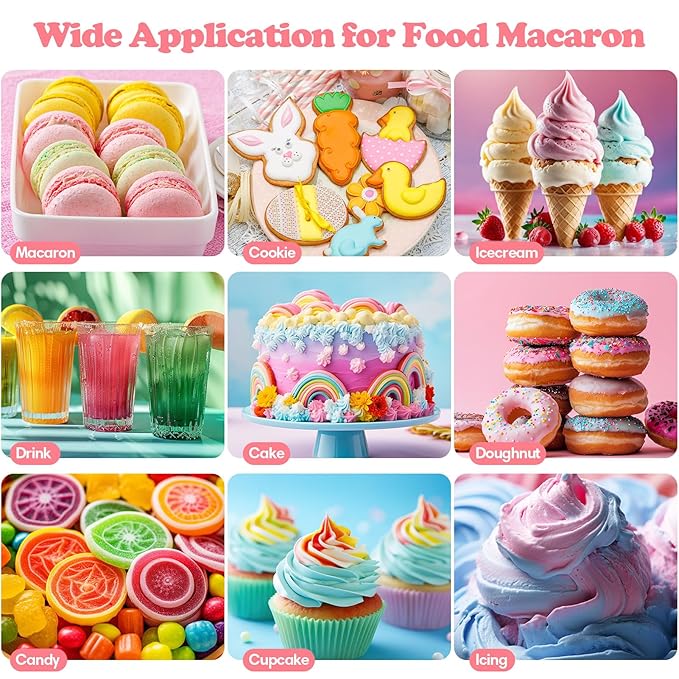 Gel Food Coloring 12 Colors Set for Cake Decorating,Cherrysea Edible Food Dye for Halloween Baking Royal Icing Cookie Supplies Gluten Free Food Grade Food Coloring Gel Kits, 0.25 Fl. Oz/Bottles