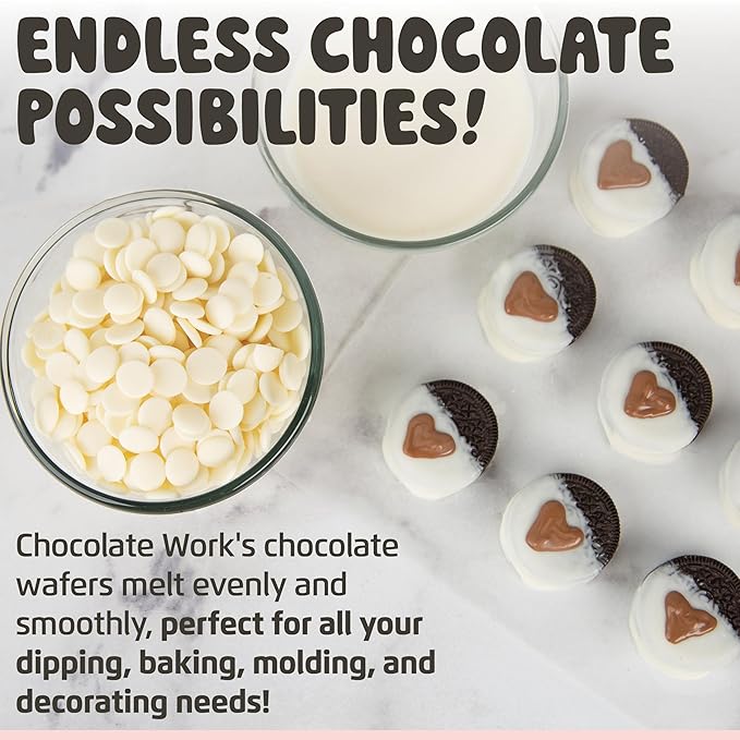 Chocolate Works Melting Chocolate Parent (1.0 lb (Pack of 5), White Chocolate)