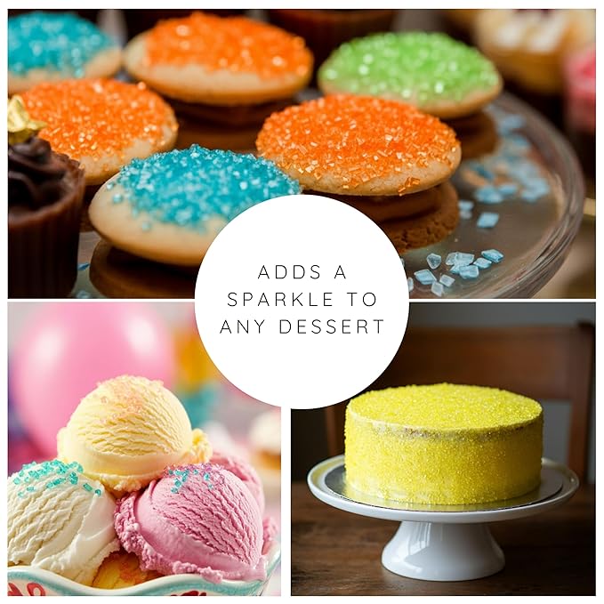 Bakerpan Sugar Sprinkles for Baking - 7 Ounce Pastel Pink Decorating Sugar Crystals for Cookies, Cake Pops, Ice Cream (Made in USA)