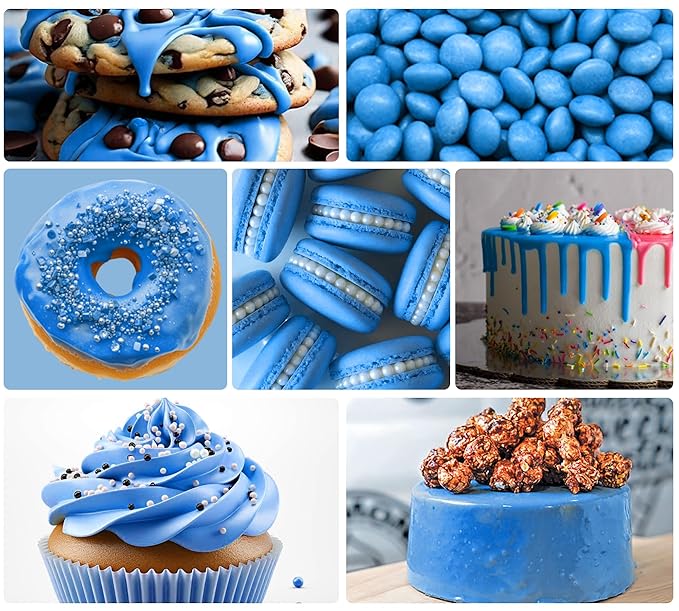 Oil Based Food Coloring Set, Royal Blue Oil Based Food Coloring for Chocolate, Food Grade Food Color Dye for Candy Melts, Baking, Icing, Frosting and Cake Decorating, Flavorless Vibrant - 55g/Bottle