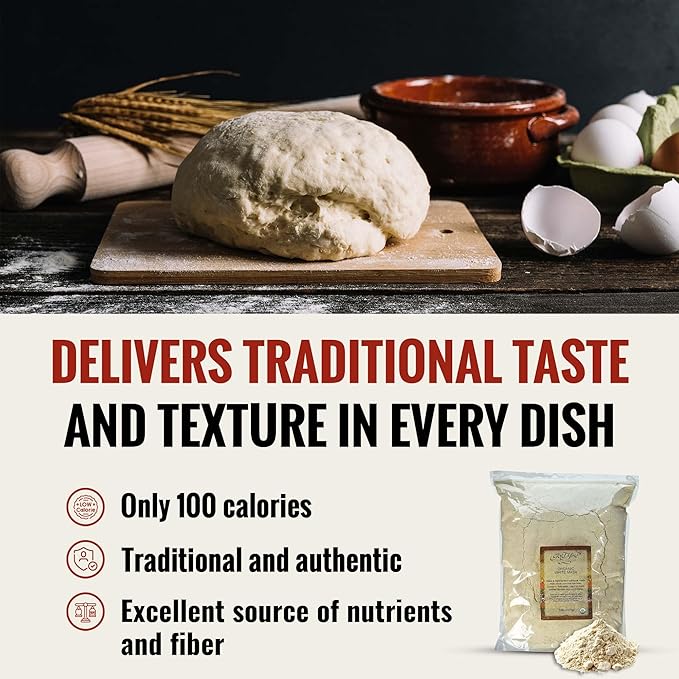 Gold Mine Natural Food Co. Gold Mine Masa Harina - USDA Organic - Macrobiotic, Vegan, Kosher and Gluten Free Flour for Healthy Mexican Dishes – 5 lbs, White Corn, 80 Oz